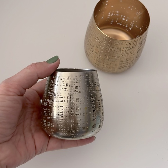 KEVIA Home decorative accent metal tea lights bowls - Picture 3 of 5